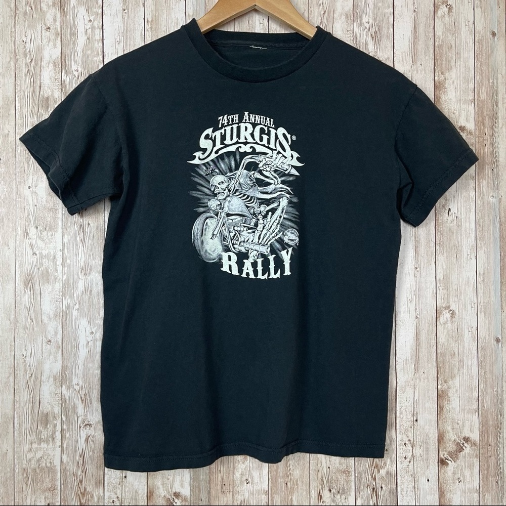 74th Annual Sturgis Rally Black Graphic Top Size Small Women